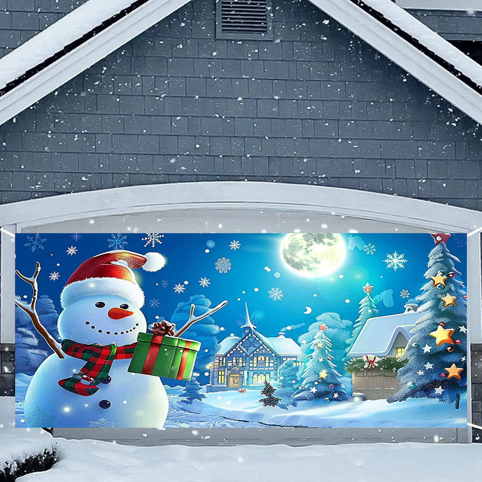 thumbnail image 2 of Banderín Navideño Para Puerta De Garaje. Gran Cubierta Colgante Para Puerta. Decoración Navideña Para Pared De Garaje. Decoración Exterior Para Fiestas., 2 of 2